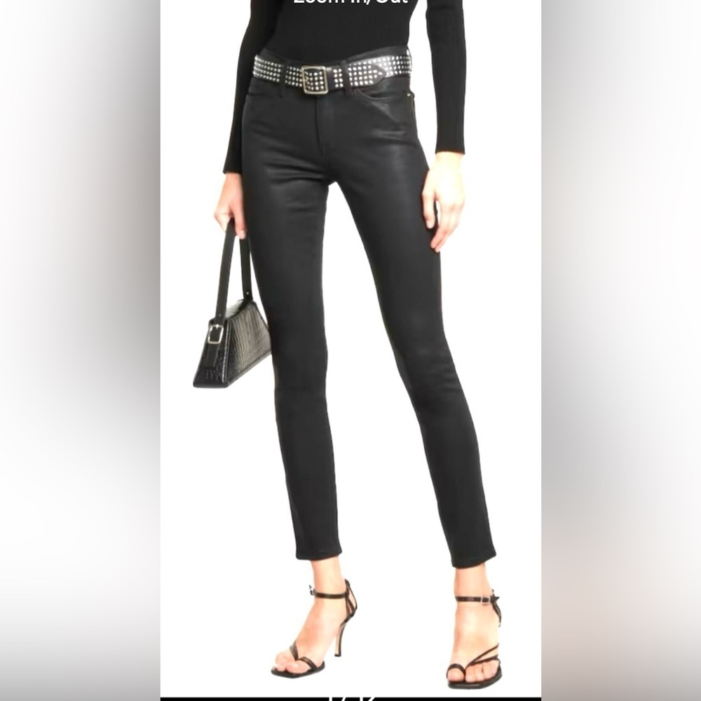 FRAME Le Skinny De Jeanne mid-rise jeans‎ In Black Noir Size 29